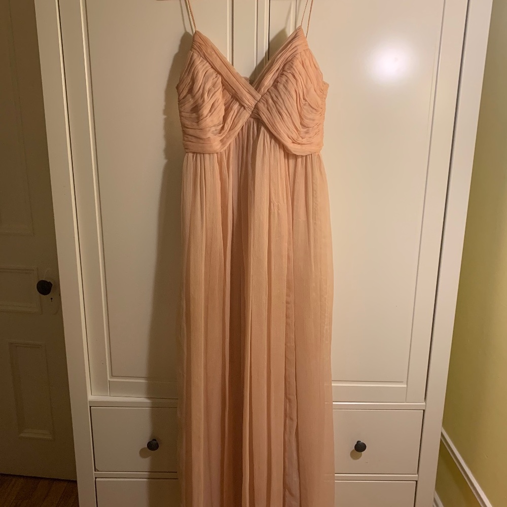 Pink organza dress MANGO